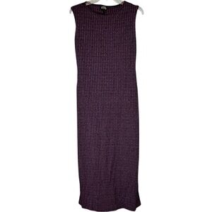 Vintage Helene Blake Ribbed Purpke Maxi Dress Size M